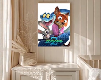 Póster de la película Zootopia 2, lámina coleccionable premium para fans