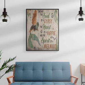 Póster de Bella Sirena con Alma de Gitana y Corazón de Hippie