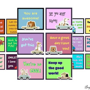 Printable Lunchbox Sweet Notes, Lunchbox Notes, Lunchbox Motivation Notes,, Dad Mom Notes Printable, Affirmation Card, Instant Download