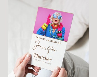 花の葬儀プログラムテンプレート、追悼のお知らせ（編集可能・印刷可能）