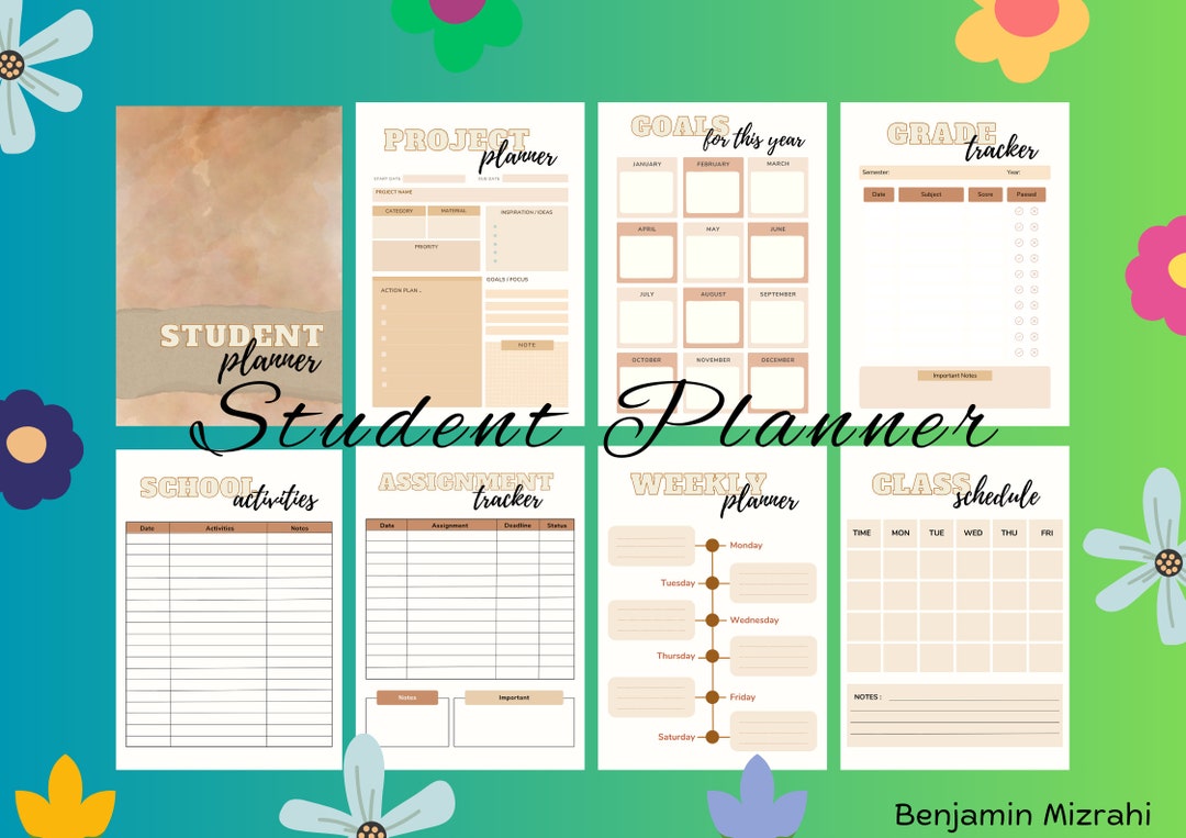 Student Planner Bundle, Daily Journal, Assignment Tracker (digital ...