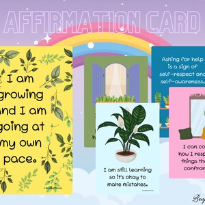 Affirmation Cards Children - Mindfulness Cards - Children - Encouragement Cards - Cards - Poster - Gift - Encouragement Cards, Self Love