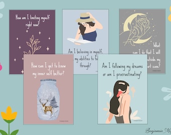 Affirmation Cards, Printable Daily Inspiration, Self Care (Digital Download)