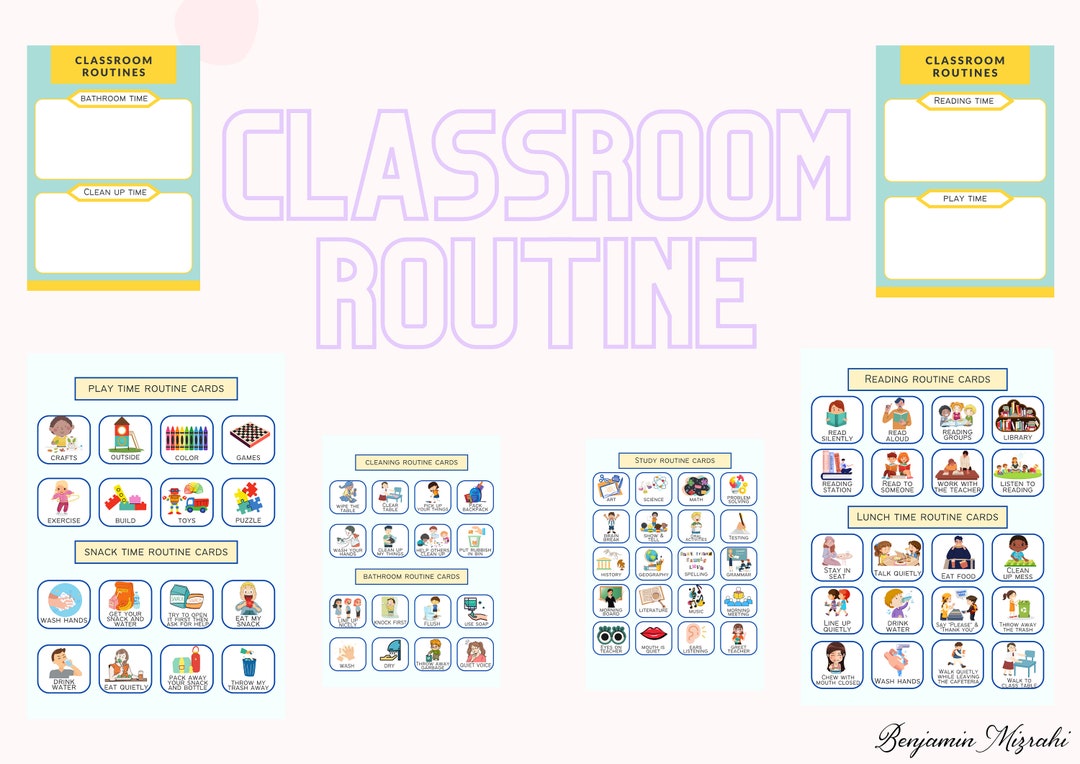 Classroom Routine Cards | Visual Schedule, Chore Chart (digital ...