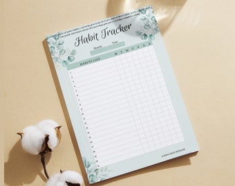 Monthly Habit Tracker | Habit List | Goal Tracker | Mindfulness Planner | Daily Habit | Wellness Journal | Printable | Instant Download