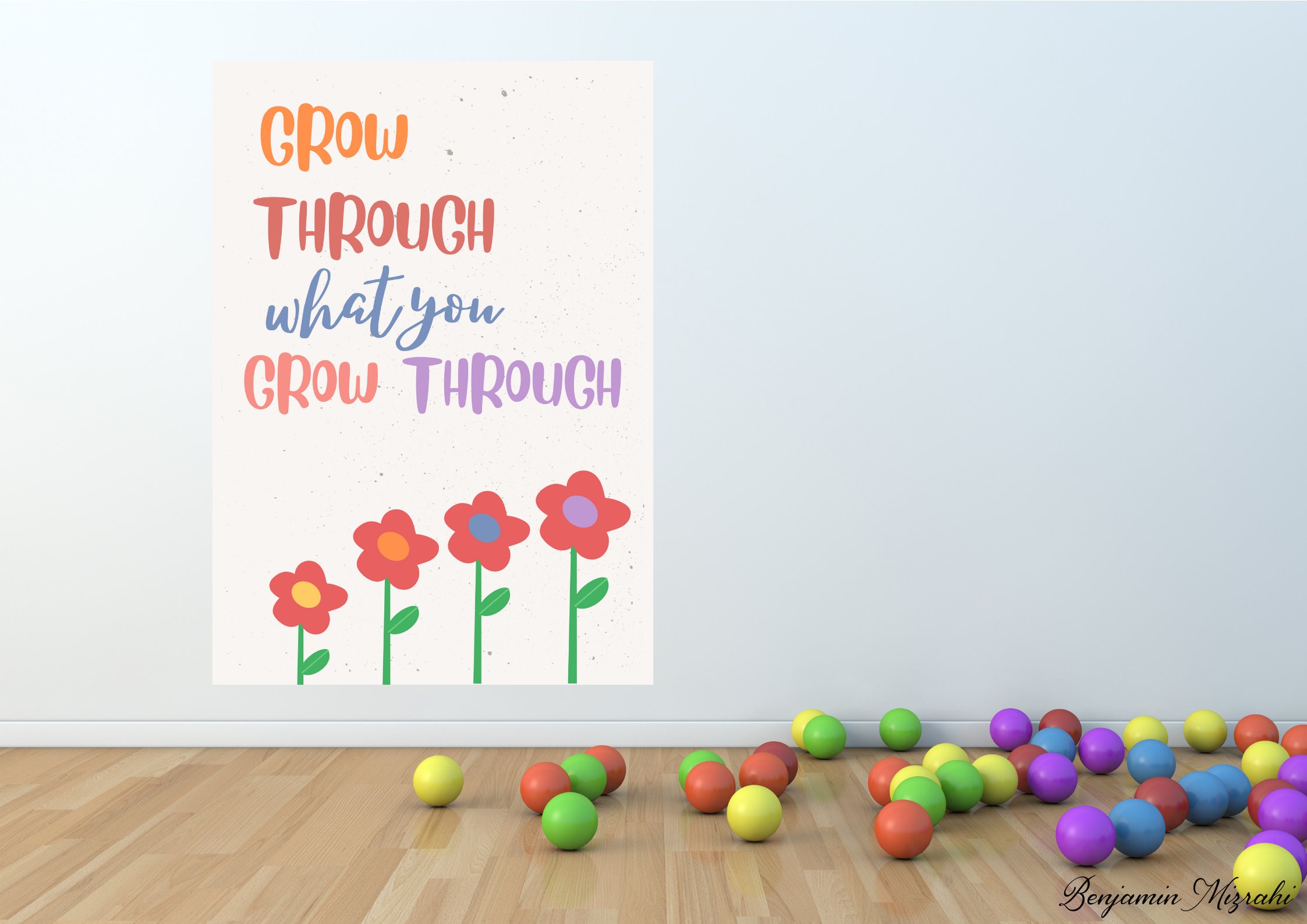 Grow Through What You Go Through Growth Poster - Calm Corner Decor