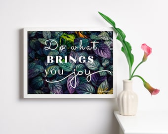Impression d'art de citation inspirante botanique, affirmation de vie (téléchargement numérique)