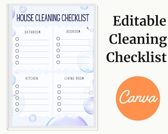 部屋の掃除チェックリスト | ADHDのための掃除術（デジタルダウンロード）