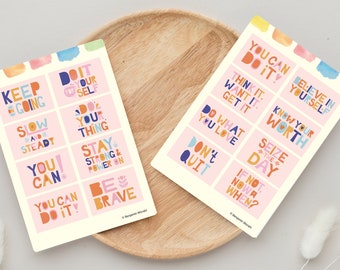 Self Love Affirmation Cards, Printable Positive Quotes (Digital Download)