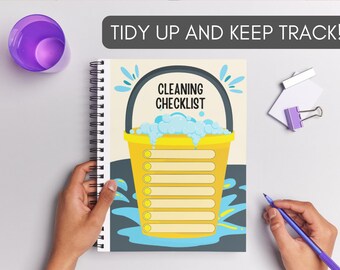 印刷可能な空白の掃除チェックリスト、デイリープランナーテンプレート（デジタルダウンロード）