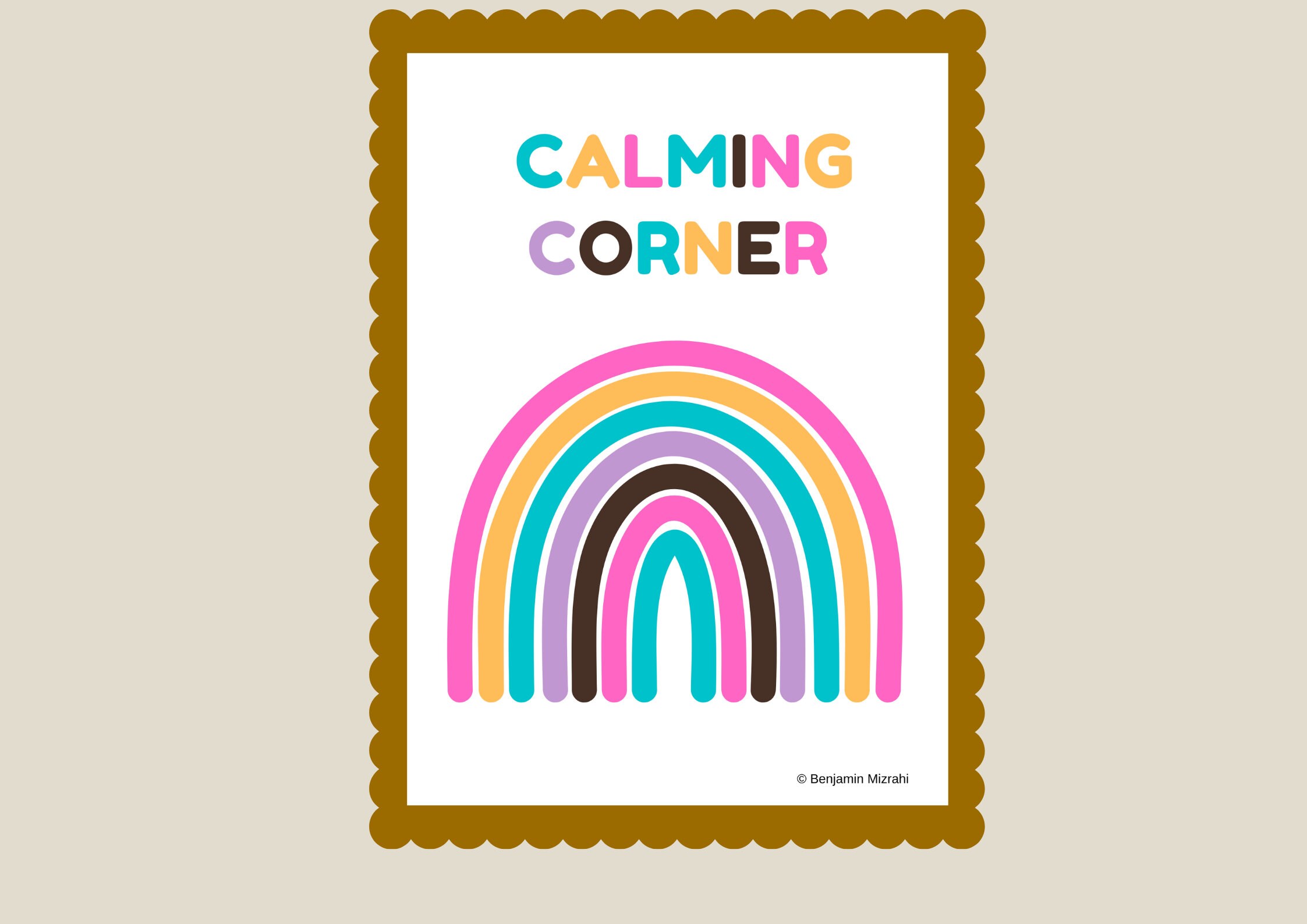 Calming Corner Poster Wall Art Poster Calm Down Sign Printable ...
