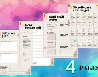 Self Care Planner | Daily Planner | Self Care Journal | Self Care Checklist | ADHD Planner | Self Love Journal | Habit Tracker Printable