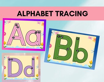 Alphabet Tracing Cards, A to Z Handwriting Practice (PDF)