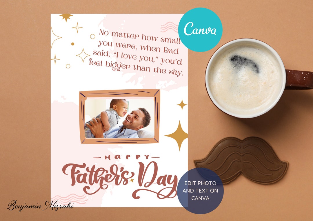 Happy Fathers Day Card, Daddy Scan Photo Card, Daddy to Be Card, Gift