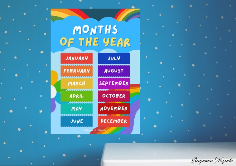 Months of the Year Chart Classroom
