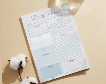 編集可能な毎日のスケジュールプランナーテンプレート（デジタルダウンロード）