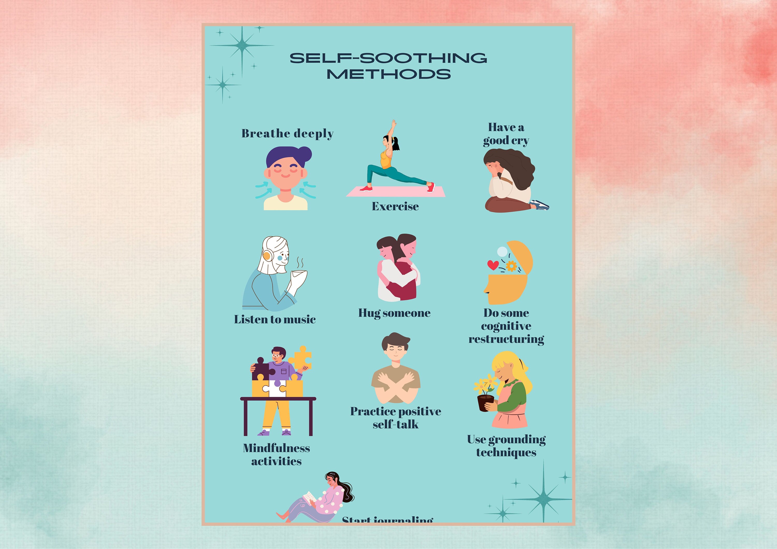 10 Calming Techniques Calm Down Corner Posters Print - Etsy