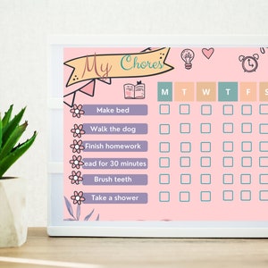 Daily Responsibilities My Chore Chart for Kids - Routine Activities Chart for Kids - Printable Checklist