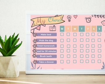 Kids Chore Chart – Daily Responsibility Checklist (Printable)