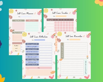 Daily Self Care Planner | Self Care Tracker | Self Care Reflection | Self Love Reminder | Self Care Checklist | ADHD Planner | Printable