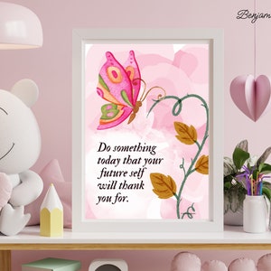 Do Something Today For Your Future Mental Health Poster, Progress Quote, Motivational Office Decor School Counselor Classroom Growth Mindset