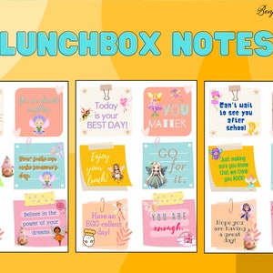 Lunch Box Notes for Kids | Lunchbox Notes Printable | Printable Lunchbox Notes | Fairy Notes | Encouragement Cards | Motivational Notes
