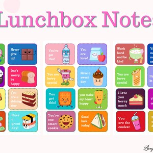 お子様向けランチボックスノート、新学期のランチボックスカード、印刷可能なランチボックス、ポジティブな肯定、ランチボックスノート、励まし、ランチボックスカード