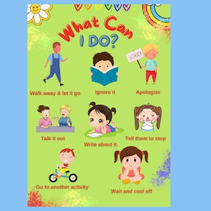 What Can I Do Problem Solving Poster for Kids - Classroom Management Poster to Solve Problems for Kids