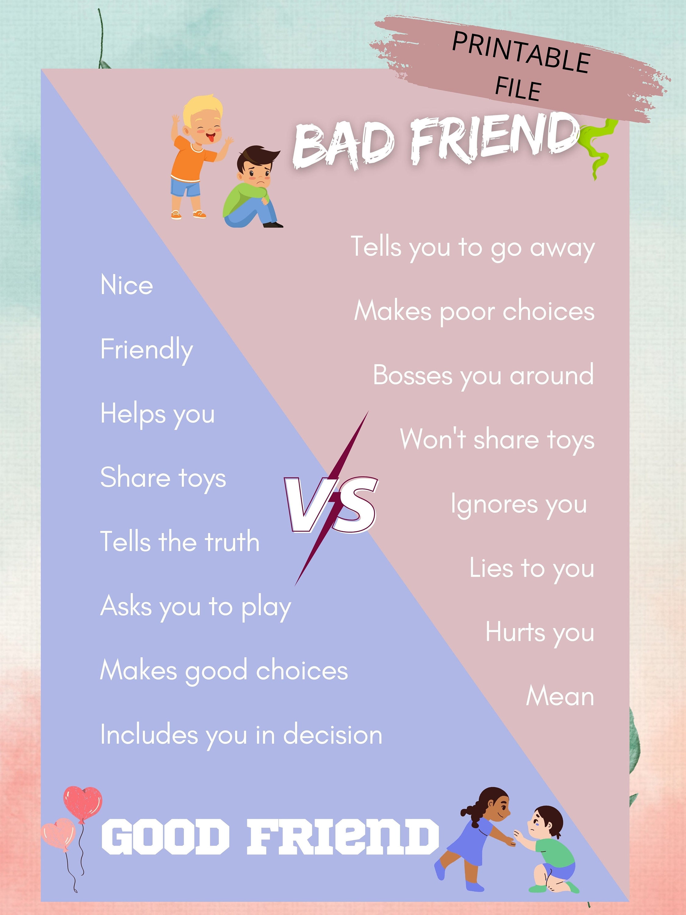 what makes a bad friend essay