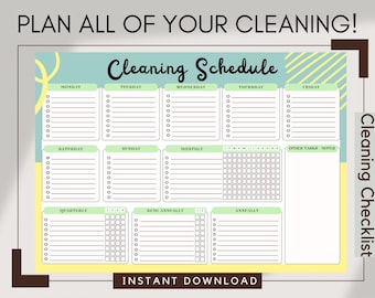 掃除チェックリスト｜週ごと・月ごとの家事表（デジタルダウンロード）