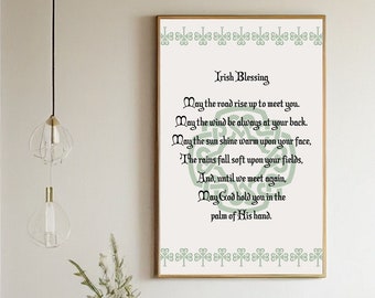 Irish Blessing Irish Baby Blessing| Wedding Blessing Irish Prayer Celtic Blessing|Irish Wedding Gift |Irish Home Blessing|Irish Housewarming