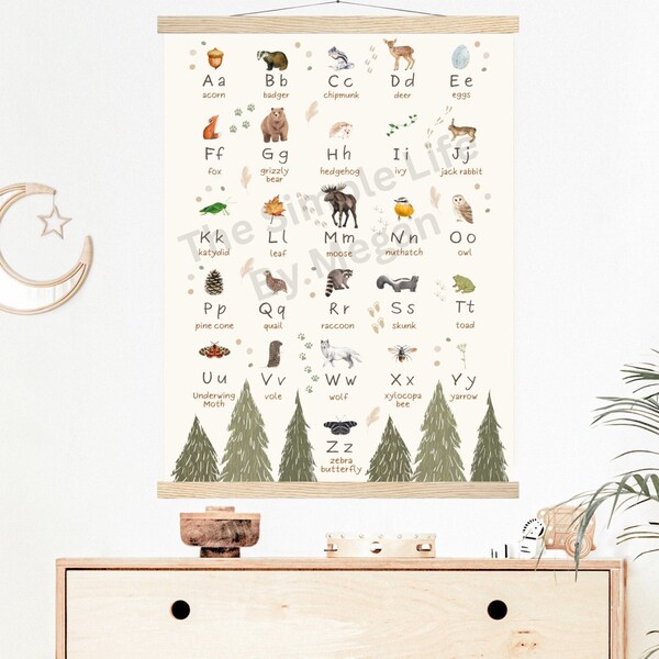 Woodland Abcs Etsy