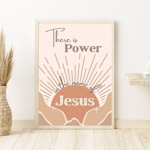 Boho Mountain Art Faith Printable Christian Poster|Name Of Jesus|Boho Christian Art|Jesus Printable| Christian Aesthetic|Christian Music Art