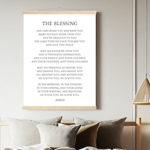 The Blessing Lyrics Wall Art May The Lord Bless You And Keep You: Prayer Poster