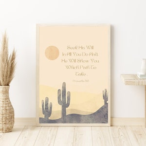 Sprüche 3 Kaktus Printable | Sprüche Wand Kunst Kaktus Poster | Schriftzeichen | Bibelvers Poster | Boho Berg Kunst| Boho Christliche Kunst