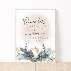 Winter Candle Holiday Wall Hanging | Christmas Carol | Retro Holiday Decor | Pastel Christmas Large Christmas Sign | Christian Holiday
