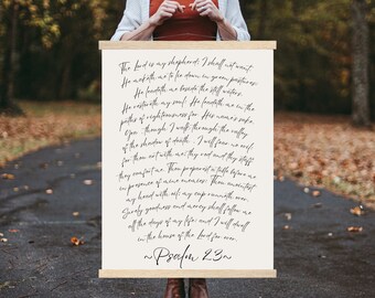 Psalm 23 Poster: The Lord Is My Shepherd Scripture Sign