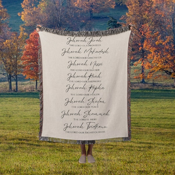Blanket With Names of Jesus Etsy