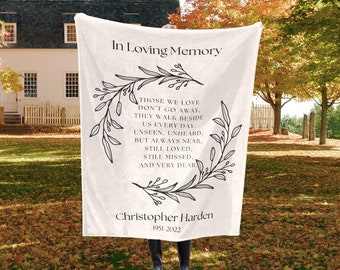Memorial Blanket: Customizable Sympathy Gift for Loss of Loved One