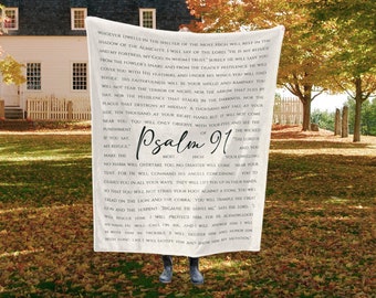 Psalm 91 Scripture Blanket: Christian Bible Verse Gift