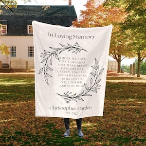 Those We Love Memorial Blanket | Sympathy Blanket  | Unique Sympathy Gift | Sorry For Your Loss  | Loss Of A Loved One |Customizable Blanket