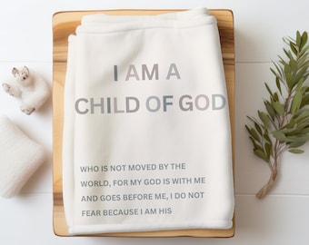 Child Of God Blanket: Christian Nursery Decor, Bible Verse