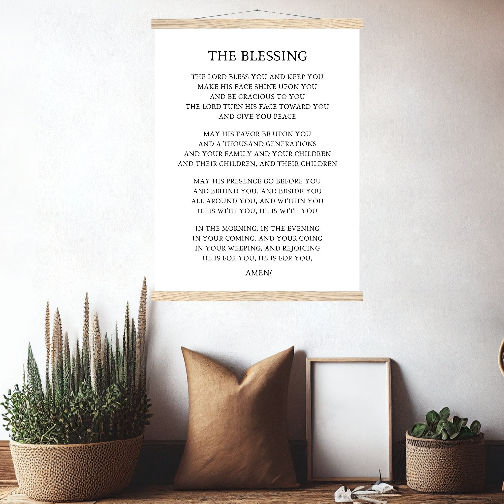 The Blessing Lyrics Wall Art May the Lord Bless You and Keep You ...