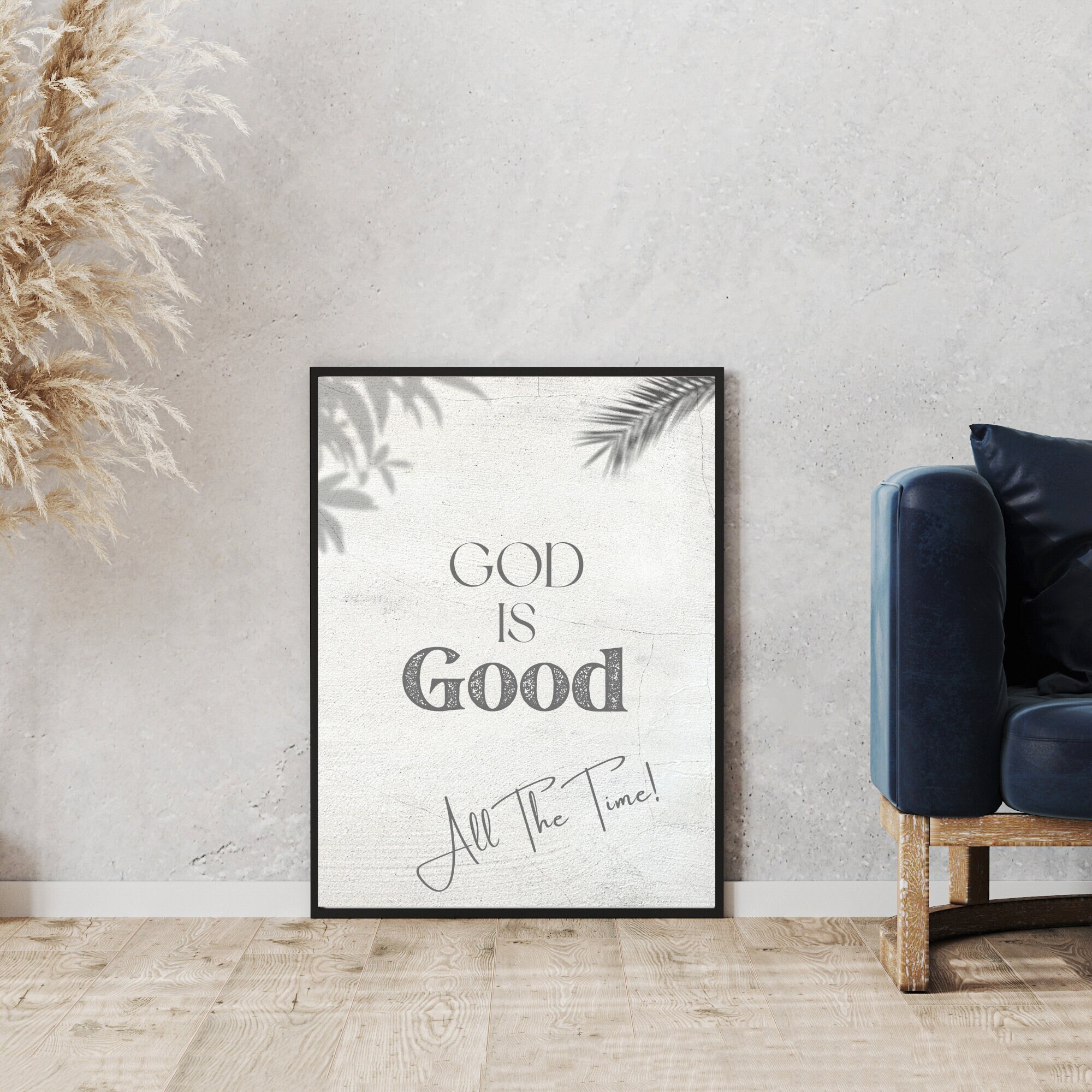 God is Good Faith Printable Psalm 27 13 Bible Verse Poster | Goodness Of God | Uplifting Quotes | Christian Aesthetic | Large Scripture Sign
