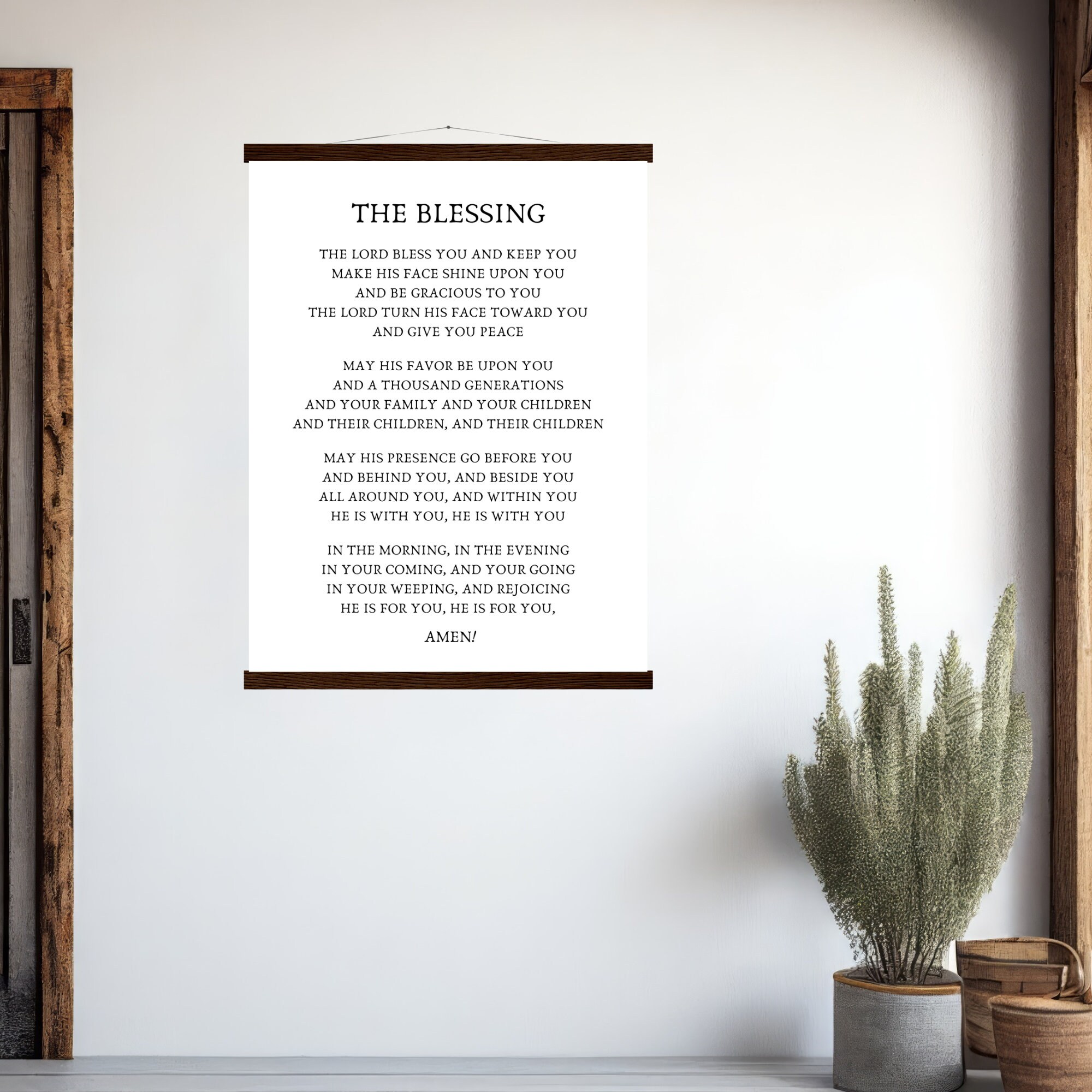The Blessing Lyrics Wall Art May the Lord Bless You and Keep You ...