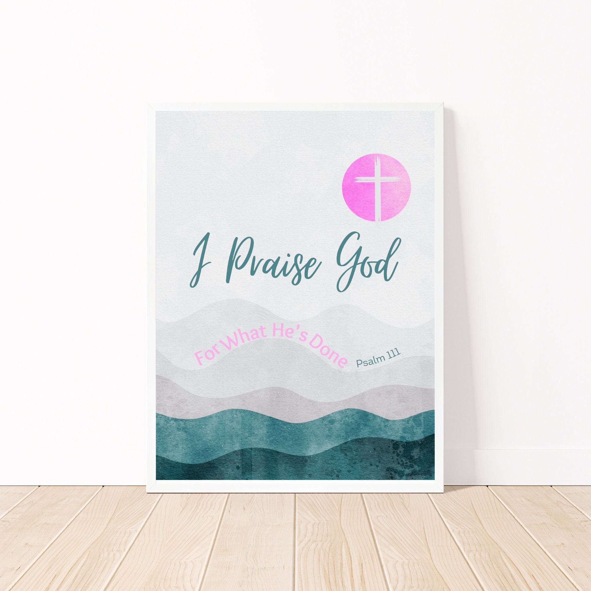 Psalm Printable Bible Verse Poster Psalm 111psalm Wall Artteenage Girl ...