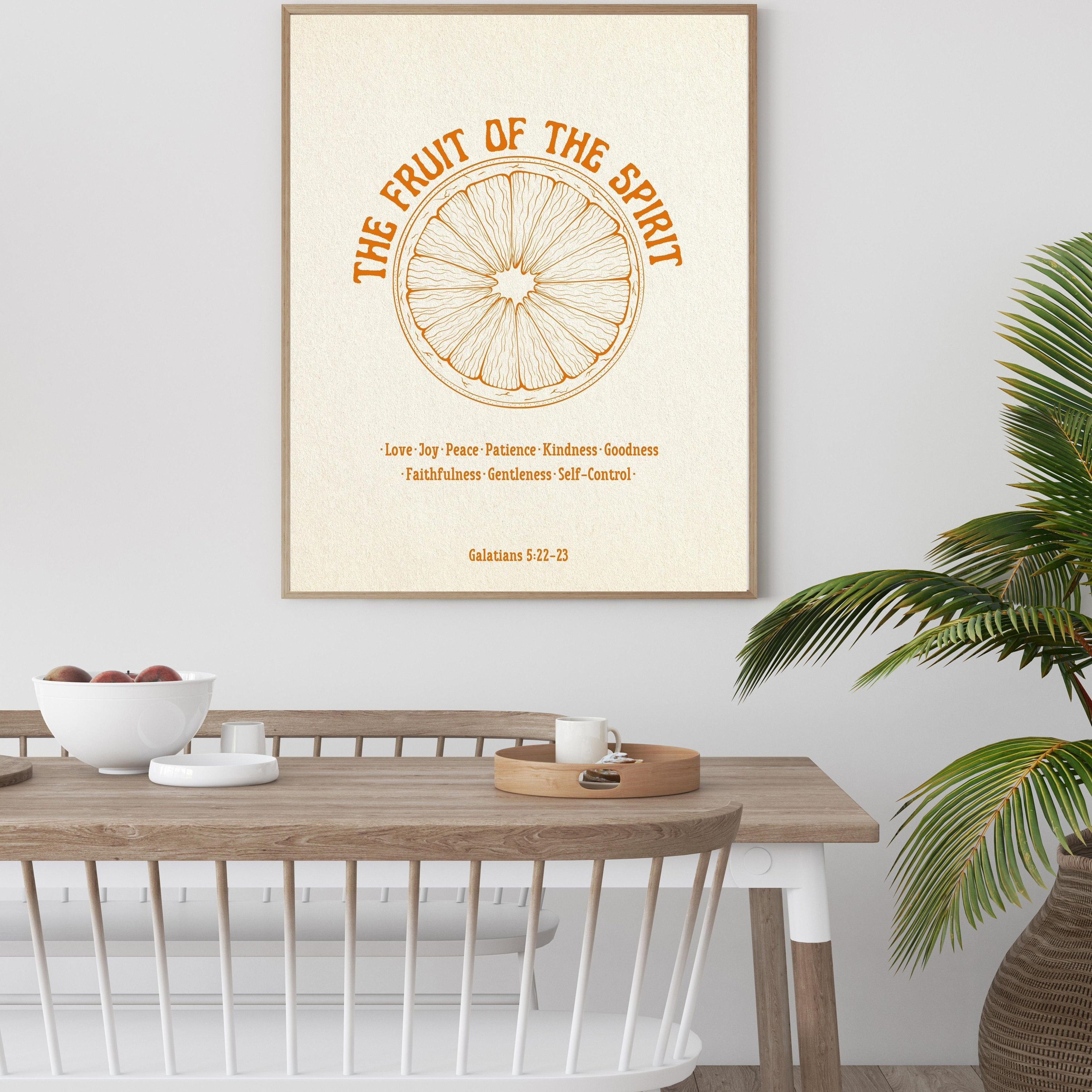 Fruits of the Spirit Galatians 5 22 23 Christian Poster Faith Printable ...