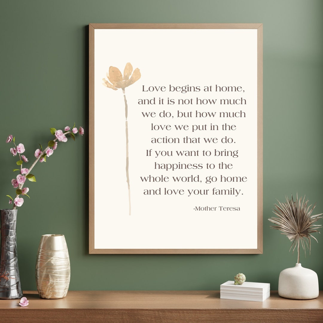 Mother Teresa Quote |mother Teresa Print|words to Live By|famous Quotes ...