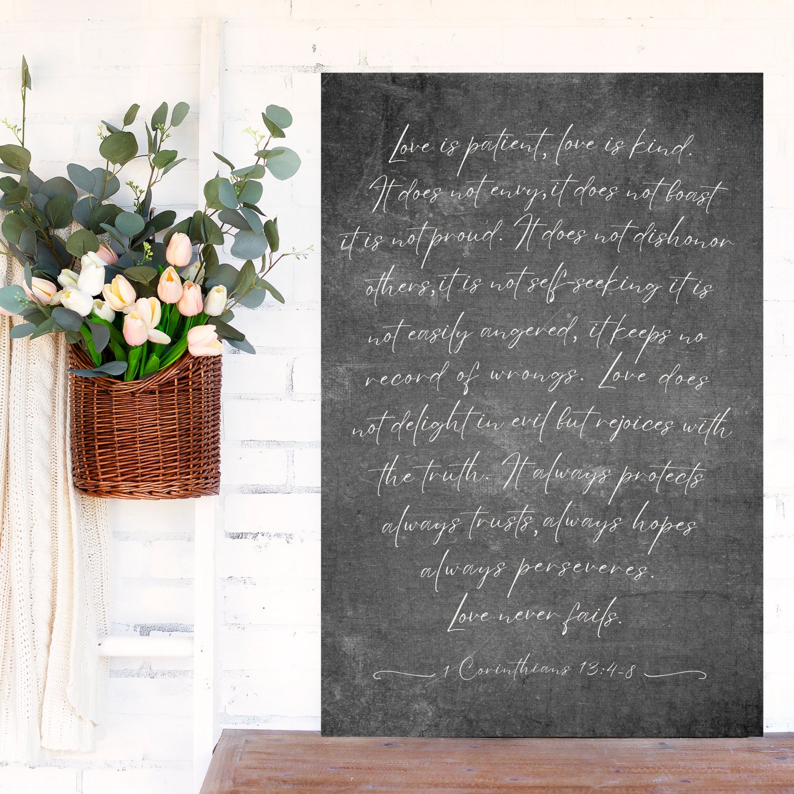 1 Corinthians 13 Wall Art Bible Verse Wall Art 1 - Etsy