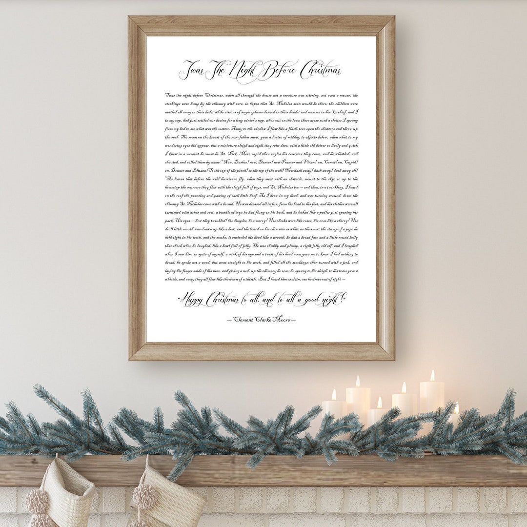 Twas the Night Before Christmas Quote Printable